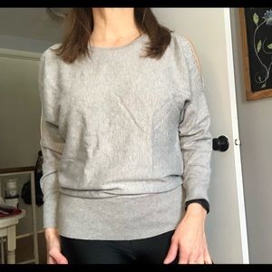 Cold shoulder sweater